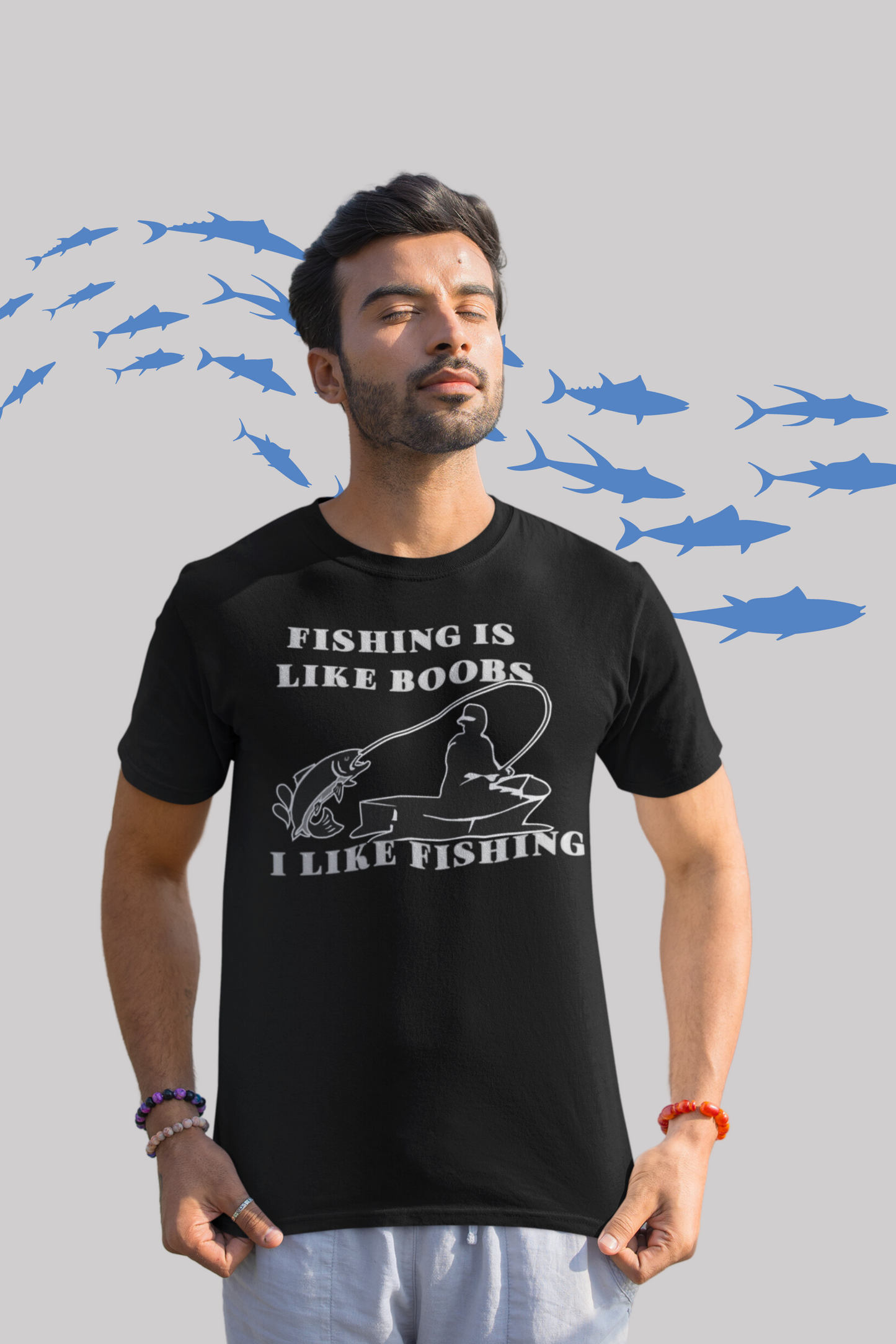 "FISHING IS LIKE BOOBS I LIKE BOOBS" Tee